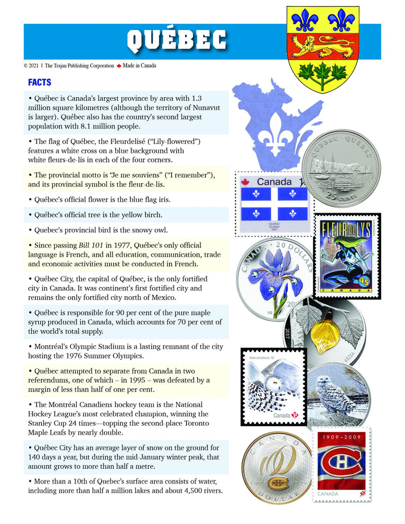CANADA, ONTARIO AND QUEBEC GRANDE ALBUMS WITH 'EXCLUSIVE' BONUS FACT SHEET IN ENGLISH OR FRENCH image 11