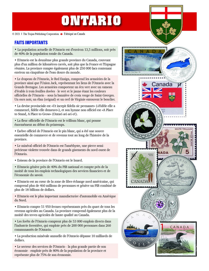 CANADA, ONTARIO AND QUEBEC GRANDE ALBUMS WITH 'EXCLUSIVE' BONUS FACT SHEET IN ENGLISH OR FRENCH image 9
