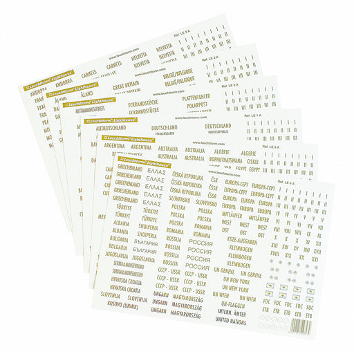Self-Adhesive Country Labels "LE" for Binders image 0