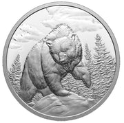 2023 $20 ULTRA HIGH RELIEF FINE SILVER COIN - GREAT HUNTERS: GRIZZLY BEAR image 0