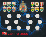 COIN CARDS - CANADA 2000 BLACK MAP 2000 FRENCH MONTHS image