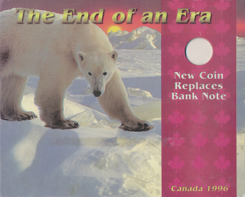 COIN CARDS - END OF AN ERA $2 COIN & BILL image