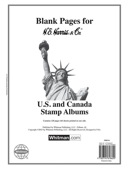 Harris Blank Pages for Canada, U.S. and W.W. pages image 0