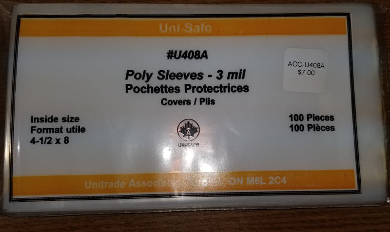 POLY COVER &amp; POSTCARD HOLDERS - U408A OFFICIAL CANADA POST COVERS 8" X 4 1/2" image