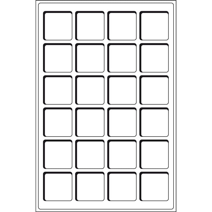 Coin Trays TAB - #2 24 spaces up to 47 mm (1 3/4") for Silver Dollars and Silver Maple Leaf in capsules BLUE image