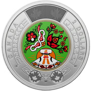 2023 CANADA $2 COLOURED NATIONAL INDIGENOUS PEOPLES DAY SPECIAL WRAPPED ROLL - SINGLE COIN image