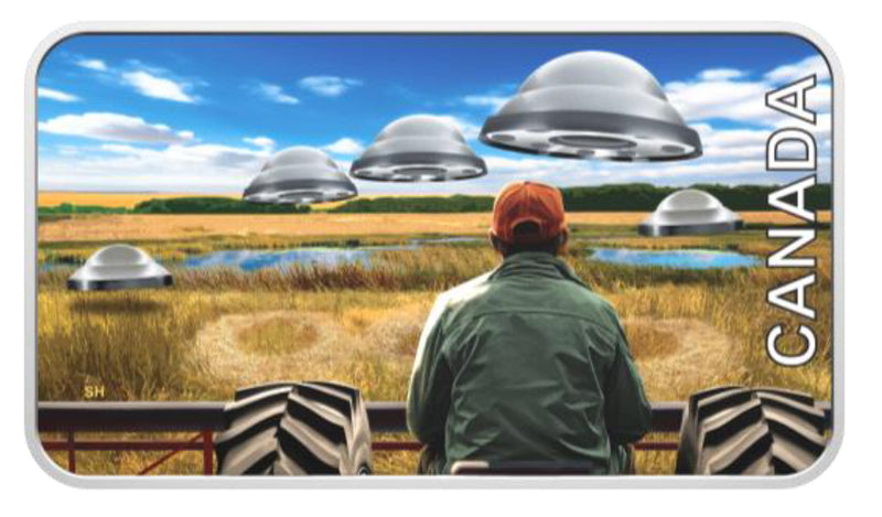 1 oz. Pure Silver Glow-in-the-Dark Coin – Canada’s Unexplained Phenomena: The Langenburg Event image 0