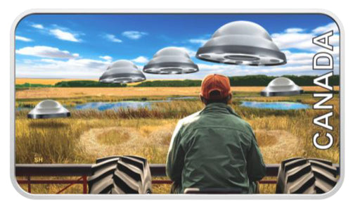 1 oz. Pure Silver Glow-in-the-Dark Coin – Canada’s Unexplained Phenomena: The Langenburg Event image 0