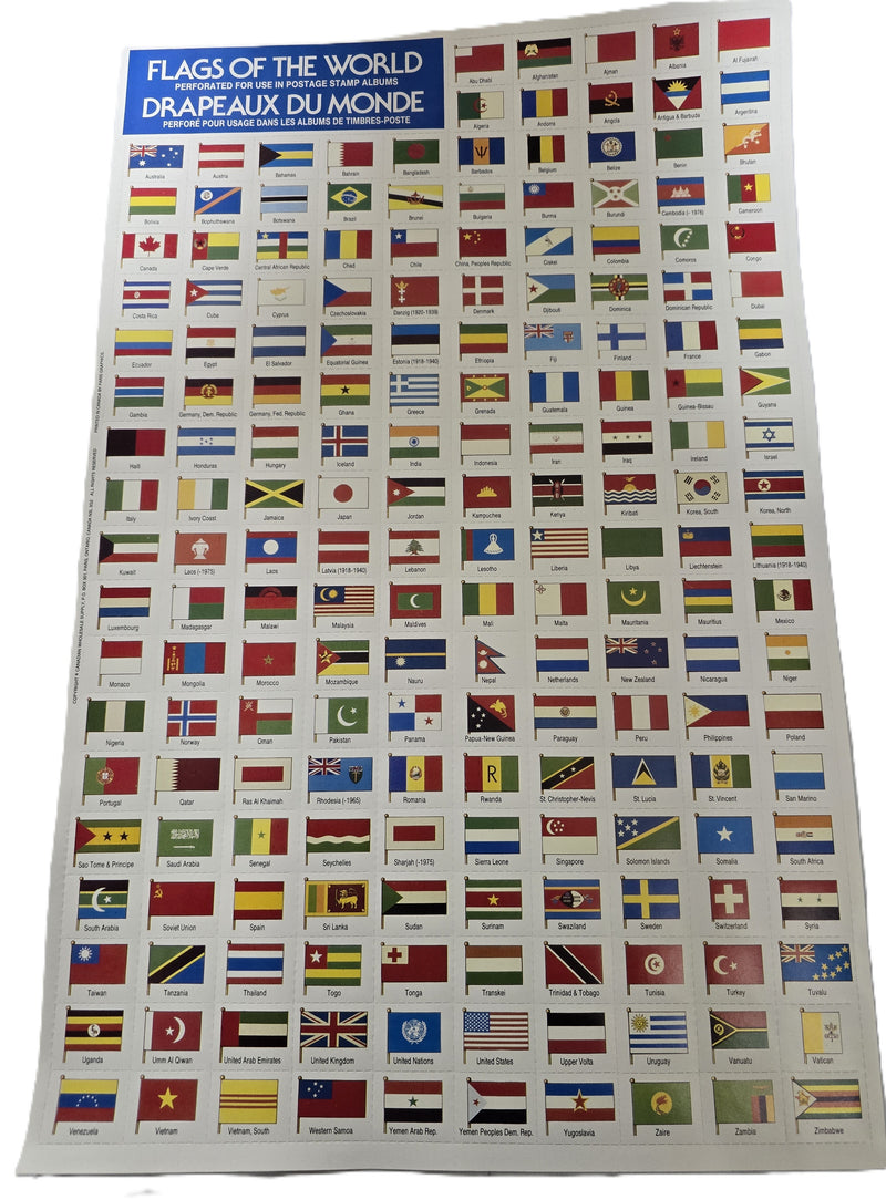Flags of the World – Gummed Pages