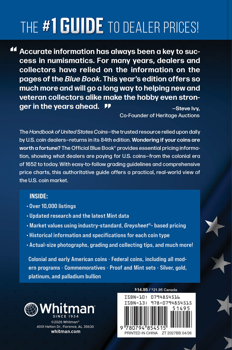 The Official Blue Book®: A Handbook of United States Coins, 2027