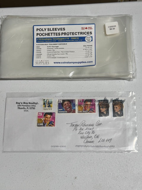 3 Mil Poly Sleeves for Covers, Postcards and Stationery