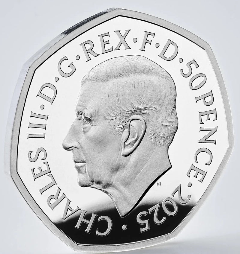 Monopoly 2025 UK 50p Silver Proof Colour Coin