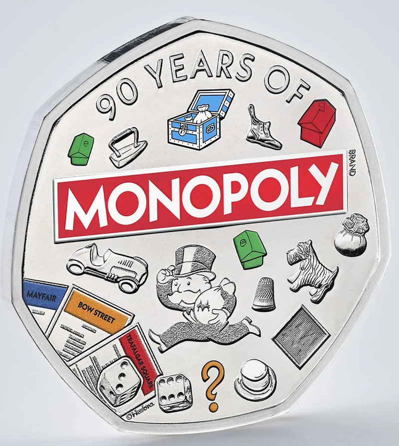 Monopoly 2025 UK 50p Brilliant Uncirculated Coin