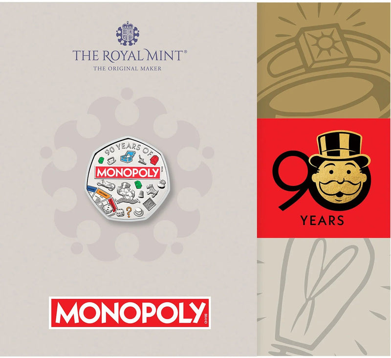 Monopoly 2025 UK 50p Brilliant Uncirculated Coin