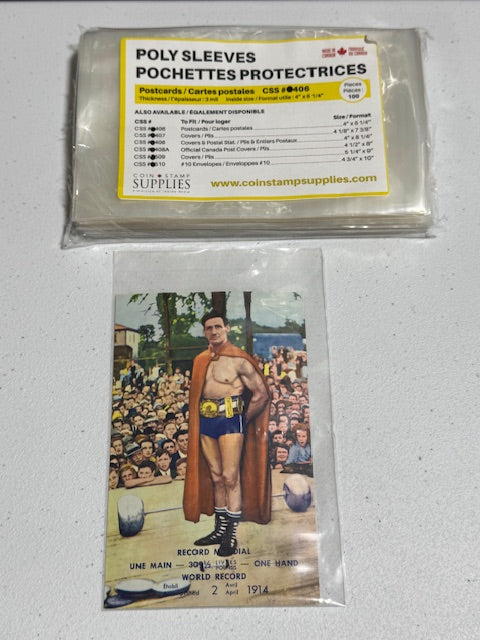 3 Mil Poly Sleeves for Covers, Postcards and Stationery