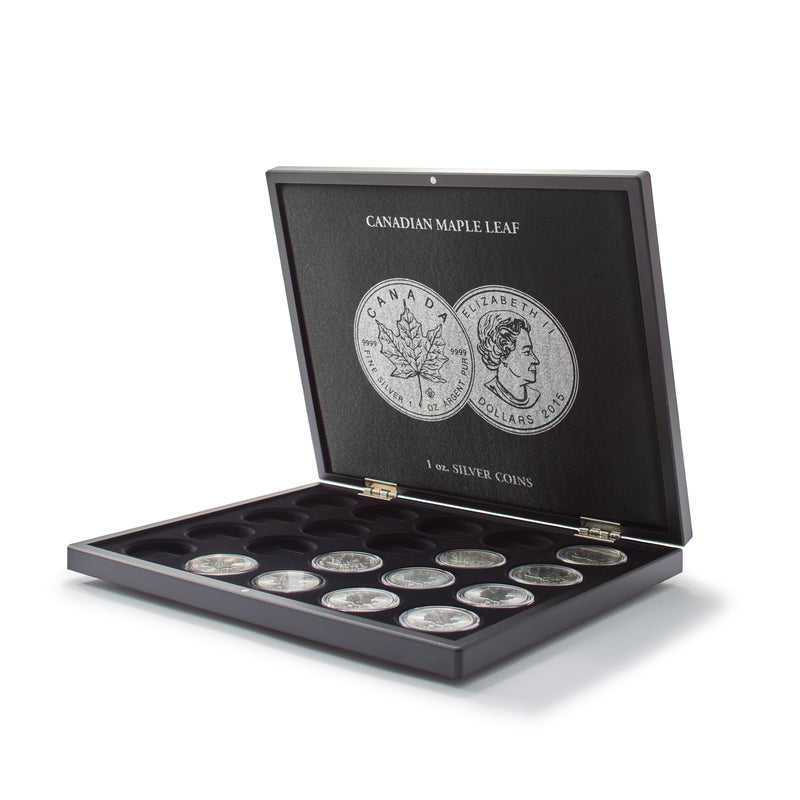 Volterra Uno - Presentation case for 20 silver coins ‘Maple Leaf’ in capsules