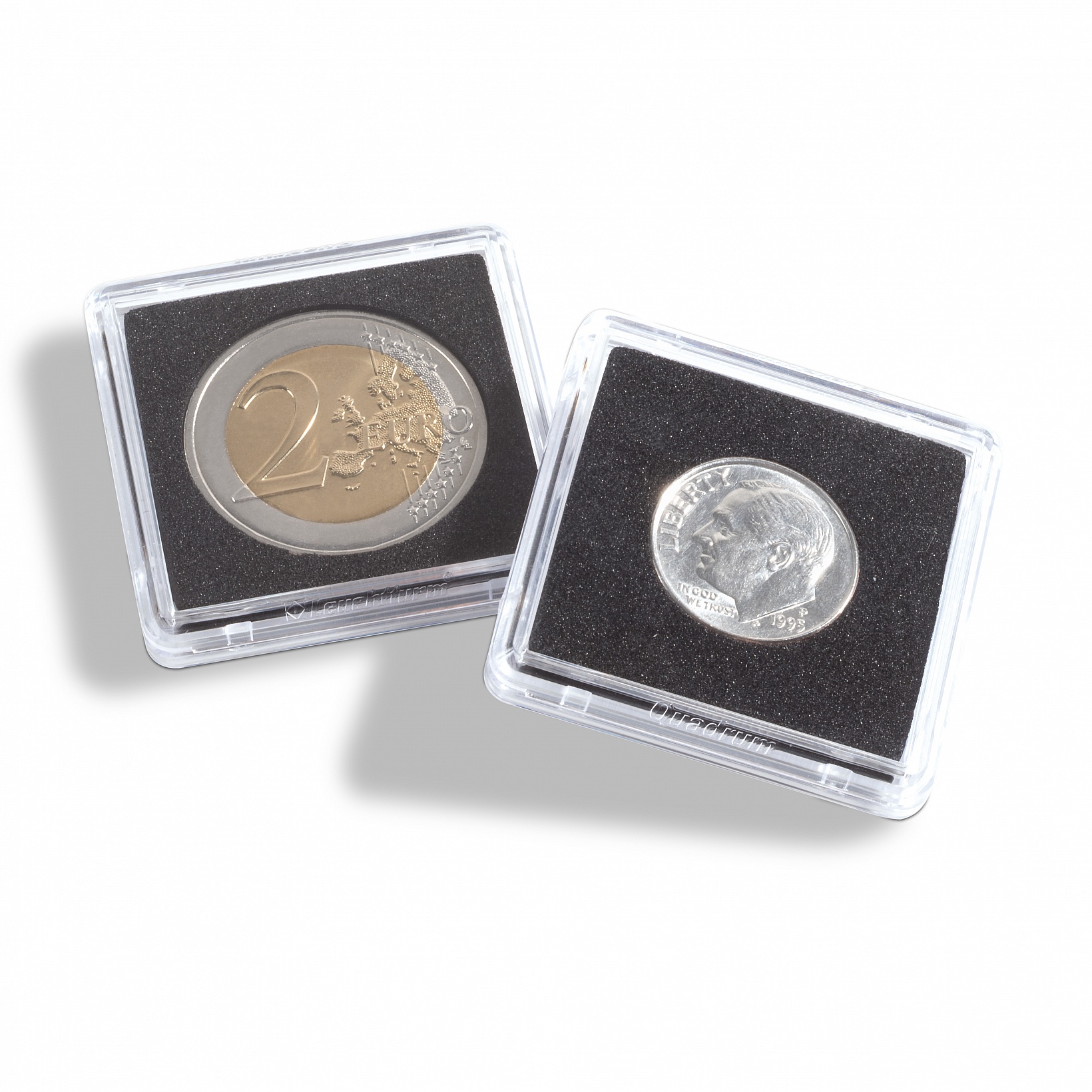 Pack of 6 Square Coin Capsules QUADRUM INTERCEPT inner diameter 17 mm QUADRUMI17 