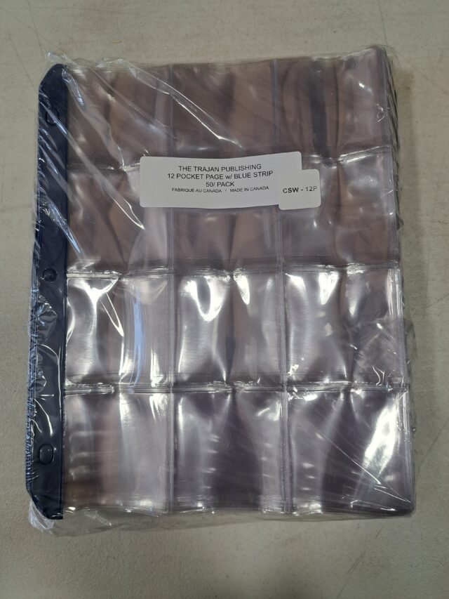 12 pocket with blue strip for ICCS graded coins and for 2.5x2.5" coin holders