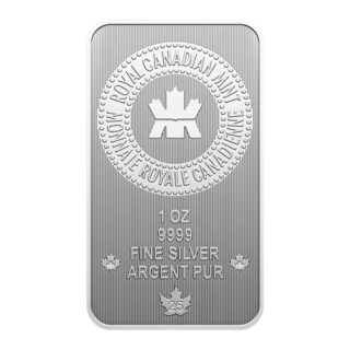 Pure Silver Bar in Proudly Canadian packaging - 1 oz. 99.99% Pure Silver 2025 (Premium Bullion)