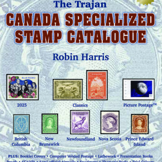 The 2026 Trajan Canada Specialized Stamp Catalogue.  BONUS: Handmade bookmark included.